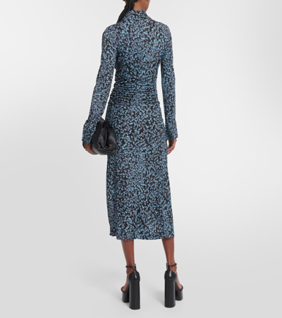 Altuzarra Claudia Graphic-print Midi Dress In Blue