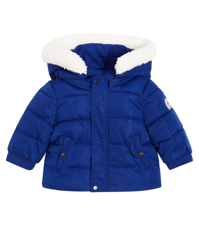 Shop Tartine Et Chocolat Baby Faux Shearling-trimmed Down Jacket In Blue