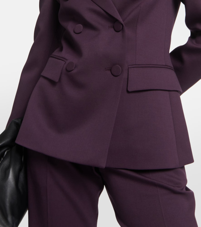 Shop Altuzarra Indiana Double-breasted Wool Blazer In Purple