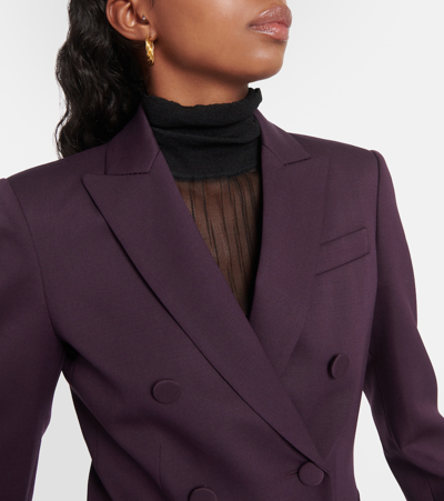 Shop Altuzarra Indiana Double-breasted Wool Blazer In Purple