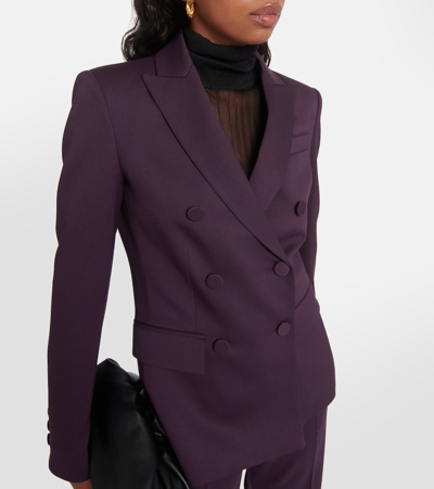 Shop Altuzarra Indiana Double-breasted Wool Blazer In Purple