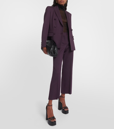 Shop Altuzarra Indiana Double-breasted Wool Blazer In Purple