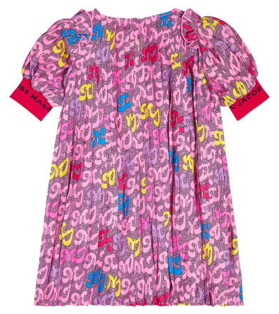 Shop Marc Jacobs Printed Satin Dress In Multicoloured