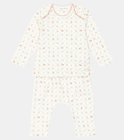 Shop Tartine Et Chocolat Baby Floral Cotton Pajamas In White