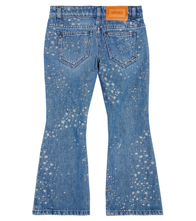 Versace Bedruckte Jeans In Blue