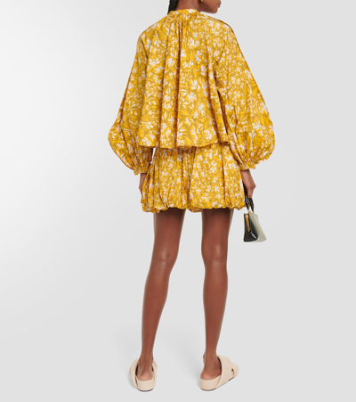 Jil Sander Floral Puff-sleeve Blouse In Multicoloured