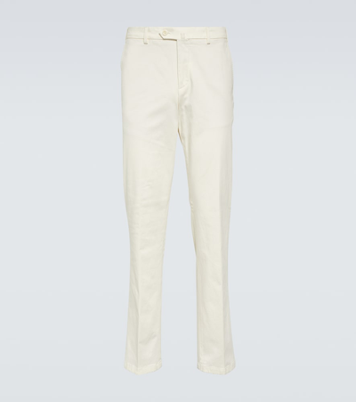 Shop Loro Piana Cotton Slim Pants In White
