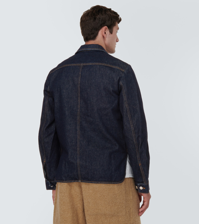 Shop Dries Van Noten Denim Overshirt In Blue