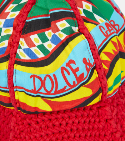 Shop Dolce & Gabbana Carretto Cotton-blend Bucket Hat In Multicoloured
