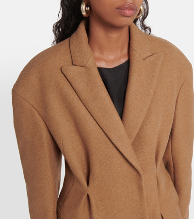 Dries Van Noten Wool-blend Coat In Beige