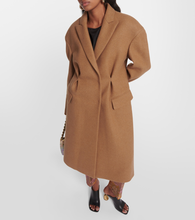 Dries Van Noten Wool-blend Coat In Beige