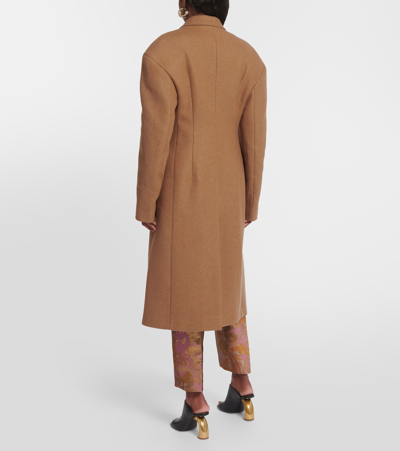 Dries Van Noten Wool-blend Coat In Beige