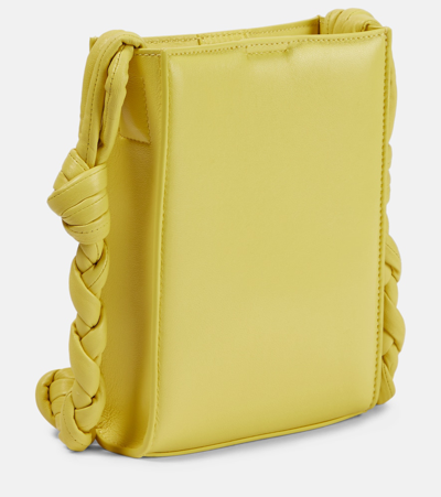 Jil Sander Small Tangle Leather Crossbody Bag In Yellow