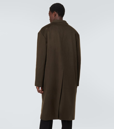 Shop The Frankie Shop Curtis Oversized Wool-blend Coat In Brown