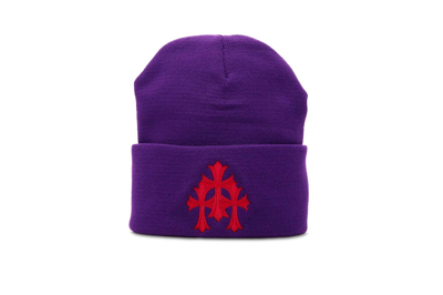 Pre-owned Chrome Hearts Watch Cap Purple
