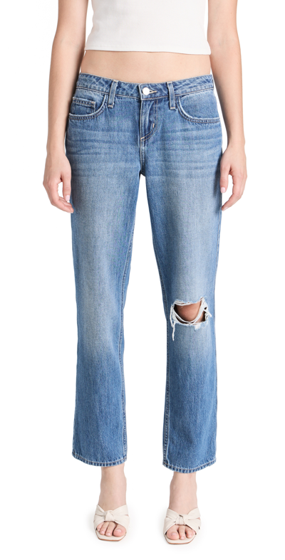 Shop L Agence Nevia Slouch Straight Jeans Hilmar Destruct