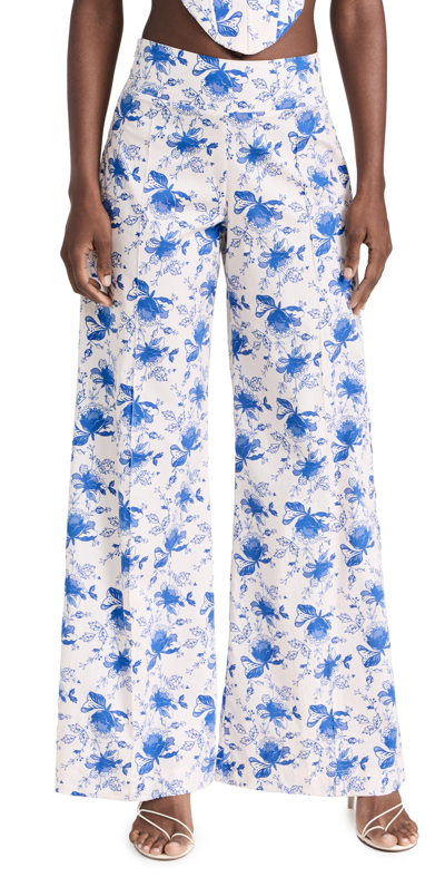Shop The Lulo Project Nayarit Pants Blue Lace