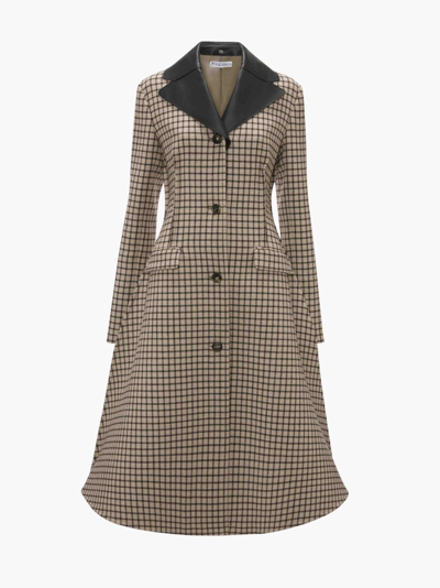 Shop Jw Anderson A Line Single-breasted Coat In Neutrals