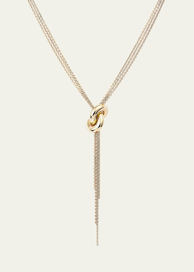 Shop Engelbert The Legacy Knot Necklace In Yellow, White Or Rose Gold