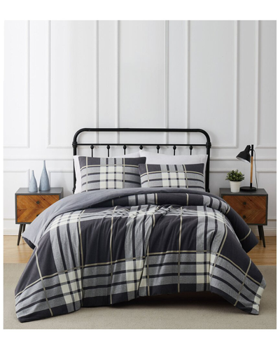 Truly Soft Flannel Duvet Cover Set In Grey