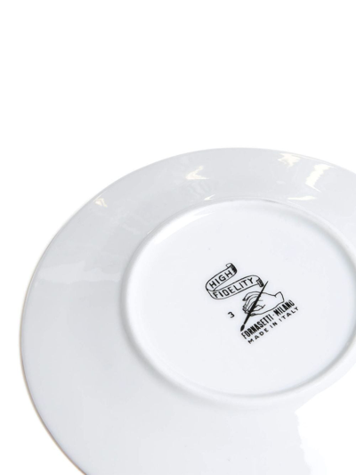 Fornasetti High Fidelity Cat Tea Cups (set Of Six) In Black