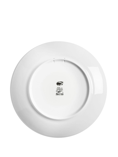 Fornasetti Tema E Variazioni 266 Porcelain Plate (26cm) In White