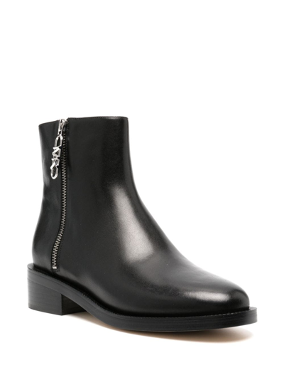 Michael Michael Kors Regan Ankle Leather Boots In Black