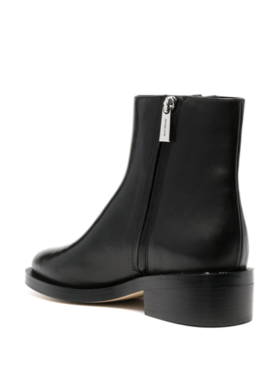 Michael Michael Kors Regan Ankle Leather Boots In Black