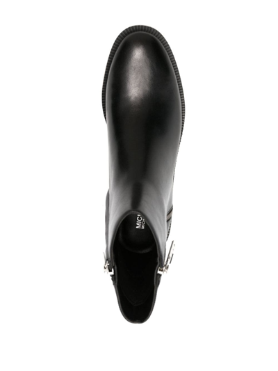 Michael Michael Kors Regan Ankle Leather Boots In Black