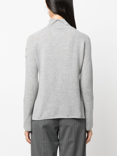 Shop Ermanno Scervino Roll-neck Cashmere Jumper In Grey