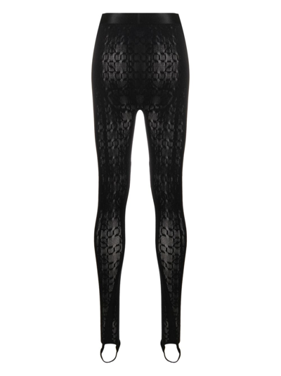 Shop Wolford X Simkhai Intricate Warp-knit Leggings In Black
