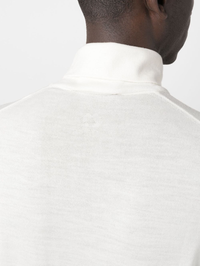 Lardini Roll-neck Wool Jumper In White