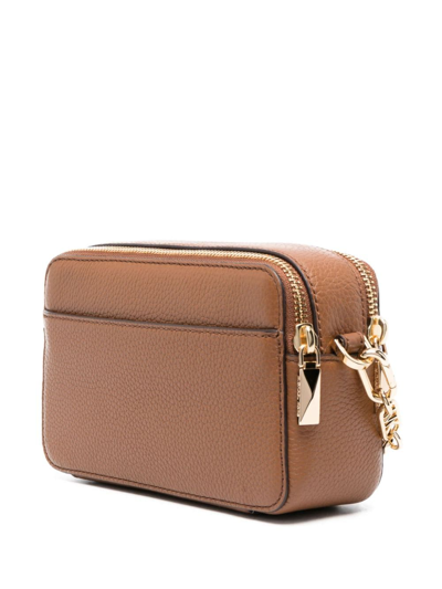 Michael Michael Kors Small Logo-lettering Camera Bag In Brown