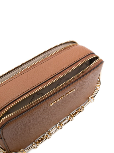 Michael Michael Kors Small Logo-lettering Camera Bag In Brown