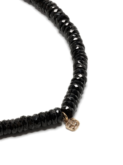 Sydney Evan 14kt Yellow Gold Groovy Eye Onyx Bracelet In Black