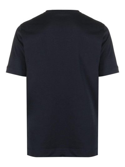 Shop Cenere Gb Crew-neck Cotton T-shirt In Blue