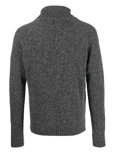 Shop Cenere Gb Cable-knit Roll-neck Jumper In Grey
