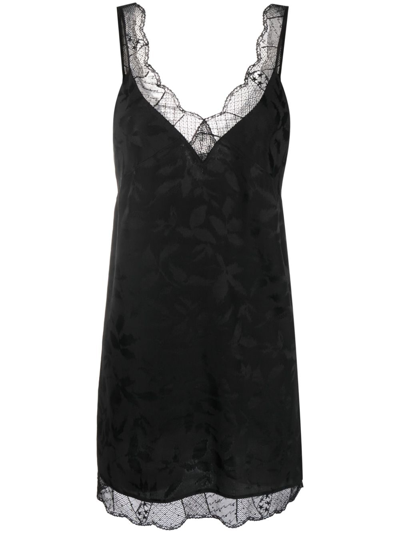 Shop Zadig & Voltaire Renelle Jacquard Minidress In Black