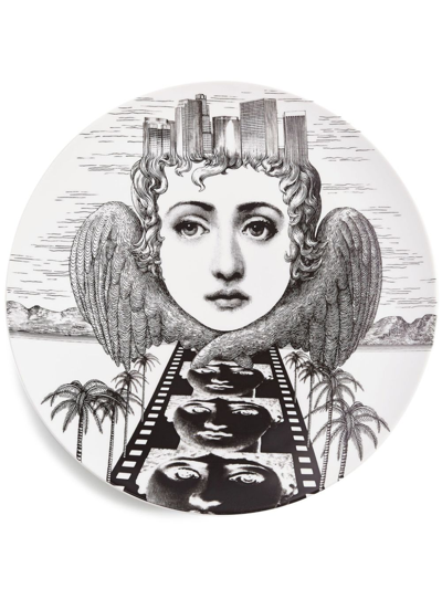 Shop Fornasetti Variazioni N.372 Wall Plate In Black