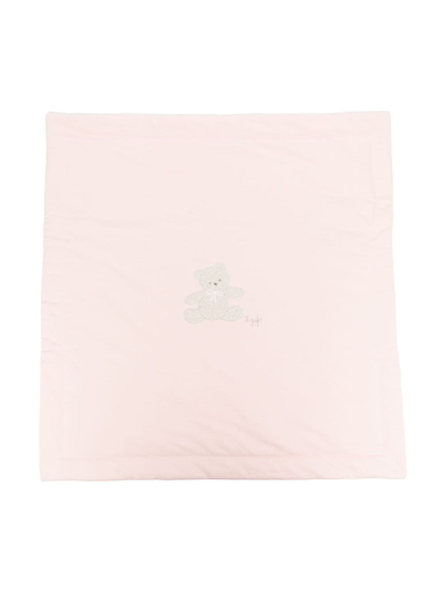 Shop Il Gufo Patch-detail Stretch-cotton Blanket In Pink