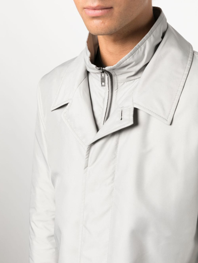 Shop Fay Double-layer Camp-collar Coat In Neutrals