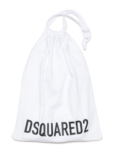 Shop Dsquared2 Logo-print Crew-neck Babygrow In White