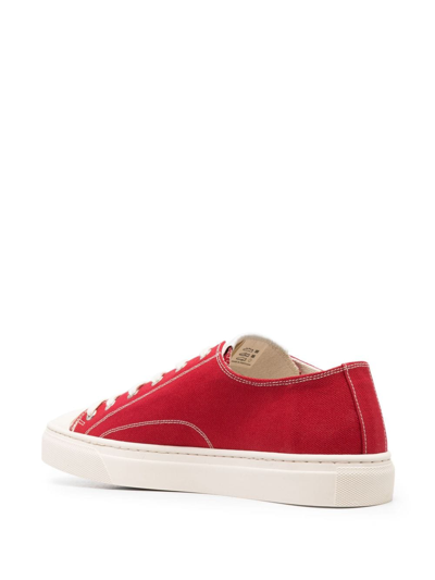 Shop Vivienne Westwood Orb-print Canvas Sneakers In Red