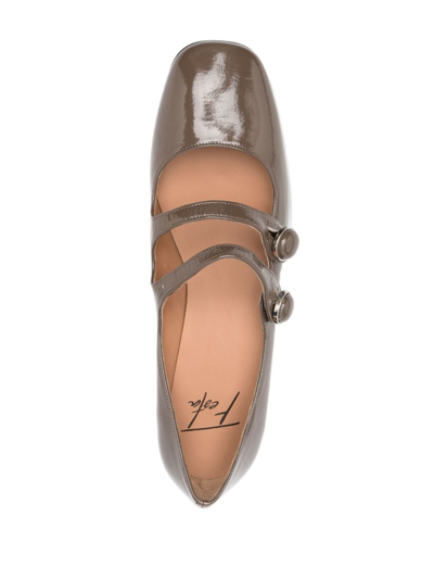 Roberto Festa Helena Pumps In Taupe Leather In Brown