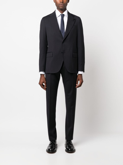 Shop Lardini Single-breasted Wool Suit In Blue