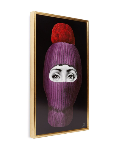 Fornasetti Lux Gstaad Wooden Panel In Purple