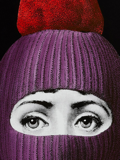 Fornasetti Lux Gstaad Wooden Panel In Purple