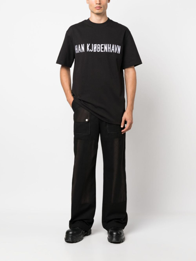 Han Kjobenhavn Logo-print Organic Cotton T-shirt In Black