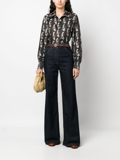 Etro Paisley-printed Buttoned Shirt In Black