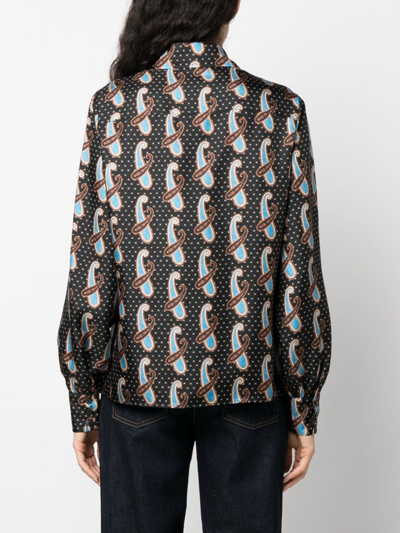 Etro Paisley-printed Buttoned Shirt In Black